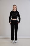 Sortie CollectionCalifornia Baskılı Crop Siyah