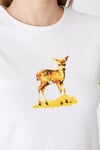  Sortie Collection680 - Geyik Baskılı T-Shirt Ekru