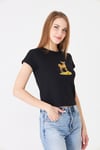  Sortie Collection680 - Geyik Baskılı T-Shirt Siyah