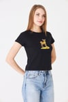  Sortie Collection680 - Geyik Baskılı T-Shirt Siyah