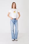  Sortie Collection680 - Geyik Baskılı T-Shirt Ekru