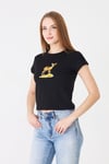  Sortie Collection680 - Geyik Baskılı T-Shirt Siyah