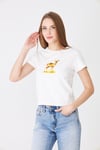  Sortie Collection680 - Geyik Baskılı T-Shirt Ekru