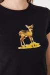  Sortie Collection680 - Geyik Baskılı T-Shirt Siyah