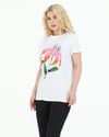 Sortie CollectionÇiçek Baskılı Tshirt Beyaz