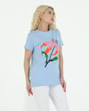 Sortie CollectionÇiçek Baskılı Tshirt Mavi
