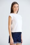 Duble Kollu Tshirt Beyaz
