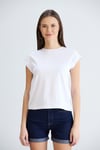 Duble Kollu Tshirt Beyaz