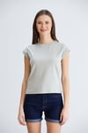 Duble Kollu Tshirt Gri