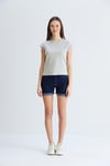 Duble Kollu Tshirt Gri