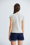 Duble Kollu Tshirt Gri