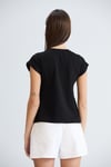 Duble Kollu Tshirt Siyah