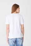  Sortie CollectionEteği Garnili Kız Baskılı Taşlı Tshirt Beyaz