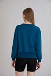 Sortie CollectionEteği Üç Düğmeli Sweatshirt Petrol