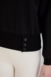 Sortie CollectionEteği Üç Düğmeli Sweatshirt Siyah