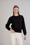 Sortie CollectionEteği Üç Düğmeli Sweatshirt Siyah