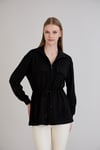 Sortie CollectionFermuarlı Dik Yaka Sweatshirt Siyah