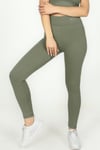 Fitilli Kumaş Basic Model Tayt Haki