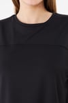  Sortie CollectionGöğüs Panelli Rahat Kalıp Basic Tshirt Siyah
