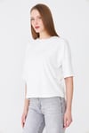  Sortie CollectionGöğüs Panelli Rahat Kalıp Basic Tshirt Ekru