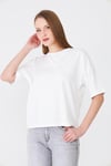  Sortie CollectionGöğüs Panelli Rahat Kalıp Basic Tshirt Ekru