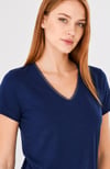  Sortie Collection547 - V Yaka Tshirt İndigo