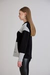 Sortie CollectionKanguru Cepli Triko Garnili Sweatshirt Siyah