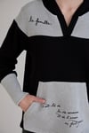Sortie CollectionKanguru Cepli Triko Garnili Sweatshirt Siyah