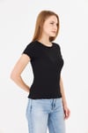  Sortie Collection619- Karpıuz kollu bürümcük tshirt Siyah