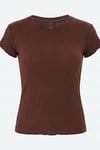  Sortie Collection619- Karpıuz kollu bürümcük tshirt Kahverengi