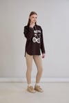 Sortie CollectionKiraz Baskılı Kapşonlu Sweatshirt Kahverengi