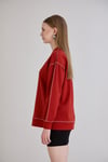 Sortie CollectionOverlok Dikişli Sweatshirt Kiremit