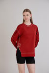 Sortie CollectionOverlok Dikişli Sweatshirt Kiremit
