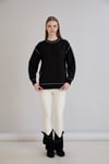 Sortie CollectionOverlok Dikişli Sweatshirt Siyah