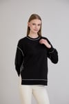 Sortie CollectionOverlok Dikişli Sweatshirt Siyah