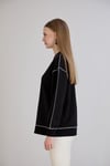 Sortie CollectionOverlok Dikişli Sweatshirt Siyah