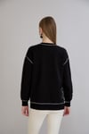 Sortie CollectionOverlok Dikişli Sweatshirt Siyah