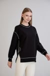 Sortie CollectionOverlok Dikişli Sweatshirt Siyah