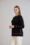 Sortie CollectionOverlok Dikişli Sweatshirt Siyah