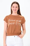  Sortie CollectionReglan Kollu Bluz Kahverengi