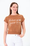  Sortie CollectionReglan Kollu Bluz Kahverengi