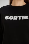Sortie CollectionSORTİE BASKILI ÜÇ İPLİK SWEAT Siyah