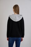 Sortie CollectionTriko Garnili Kapüşonlu Üç İplik Sweatshirt Siyah