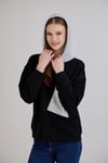 Sortie CollectionTriko Garnili Kapüşonlu Üç İplik Sweatshirt Siyah