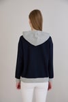 Sortie CollectionTriko Kapşonlu Sweatshirt İndigo