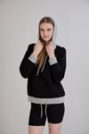 Sortie CollectionTriko Kapşonlu Sweatshirt Siyah