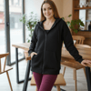  Sortie CollectionÜç İplik Kanguru Cepli Oversize Sweatshirt Siyah