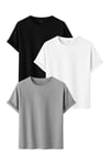 Premium 3'lü Basic Tişört Seti - %100 Pamuklu ve Standart Kalıp
