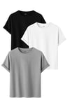 Premium Kadın 3'lü Basic Tişört Seti - %100 Pamuklu ve Standart Kalıp