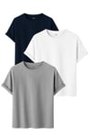 Premium Kadın 3'lü Basic Tişört Seti - %100 Pamuklu ve Standart Kalıp